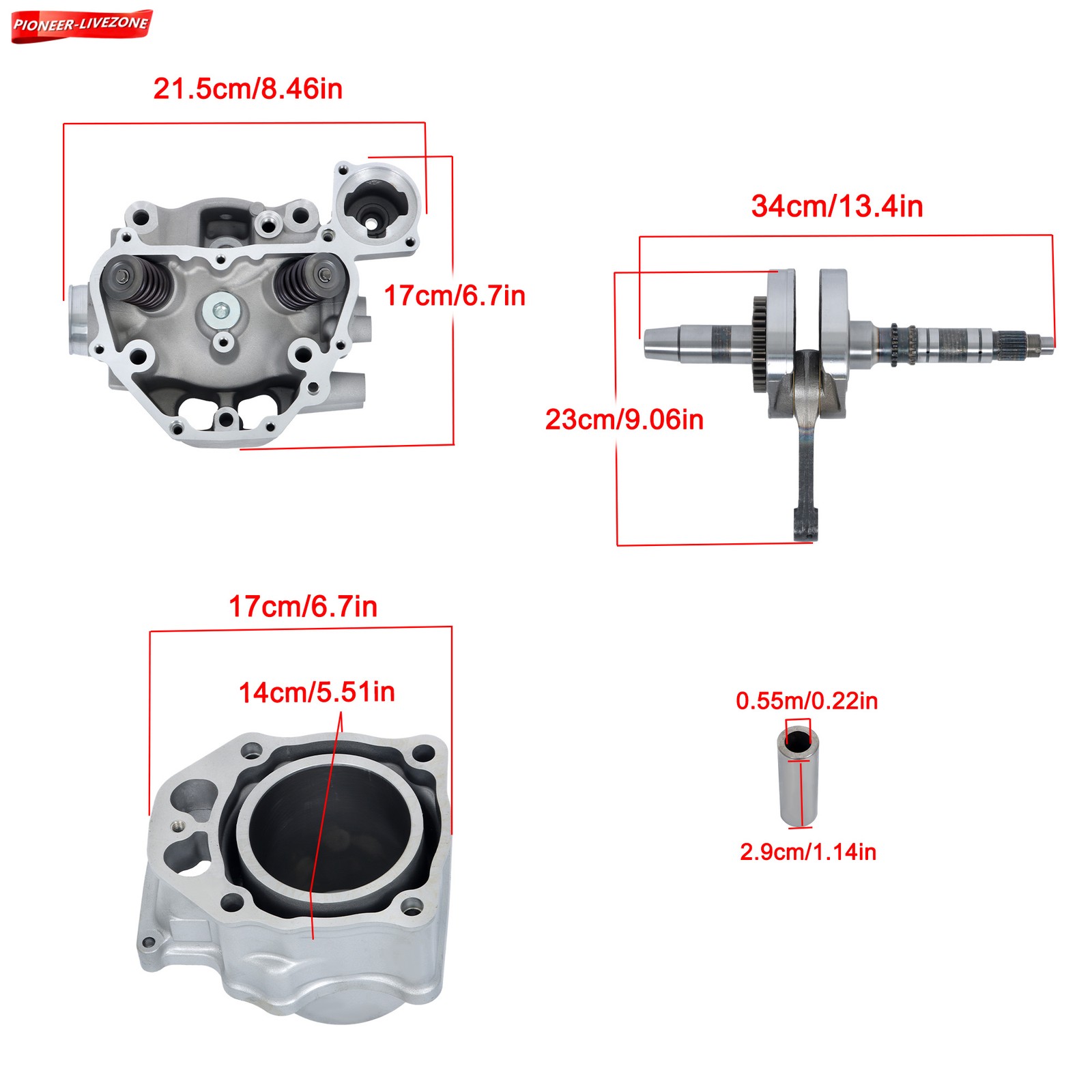 Rebuild Kit Cylinder Head Crankshaft 13000-HR3-A40 2009-24 For Honda TRX420 ATV