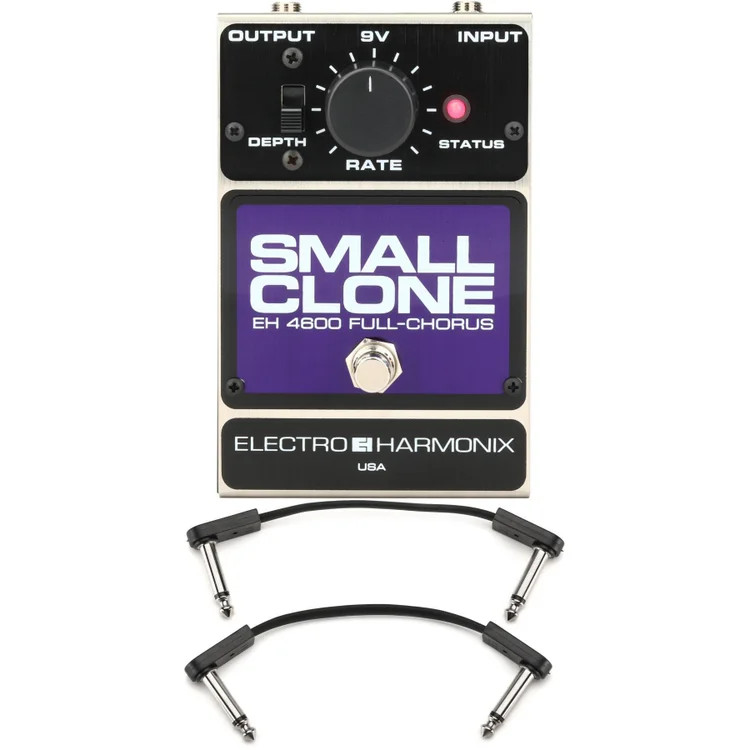 Electro-Harmonix Small Clone Analog Chorus Pedal with EBS Patch Cables