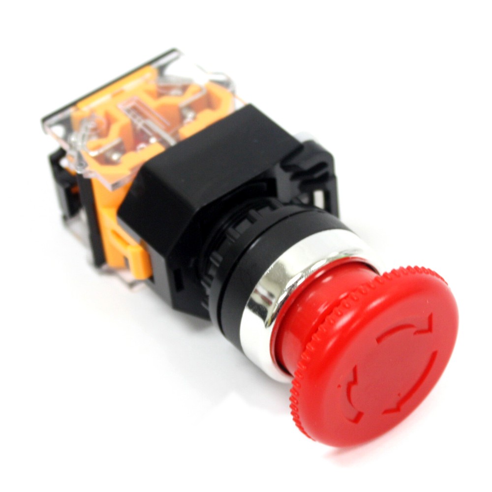 2pc Emergency Stop Push Button Mushroom Latching Switch 1NO+1NC 440V 10A