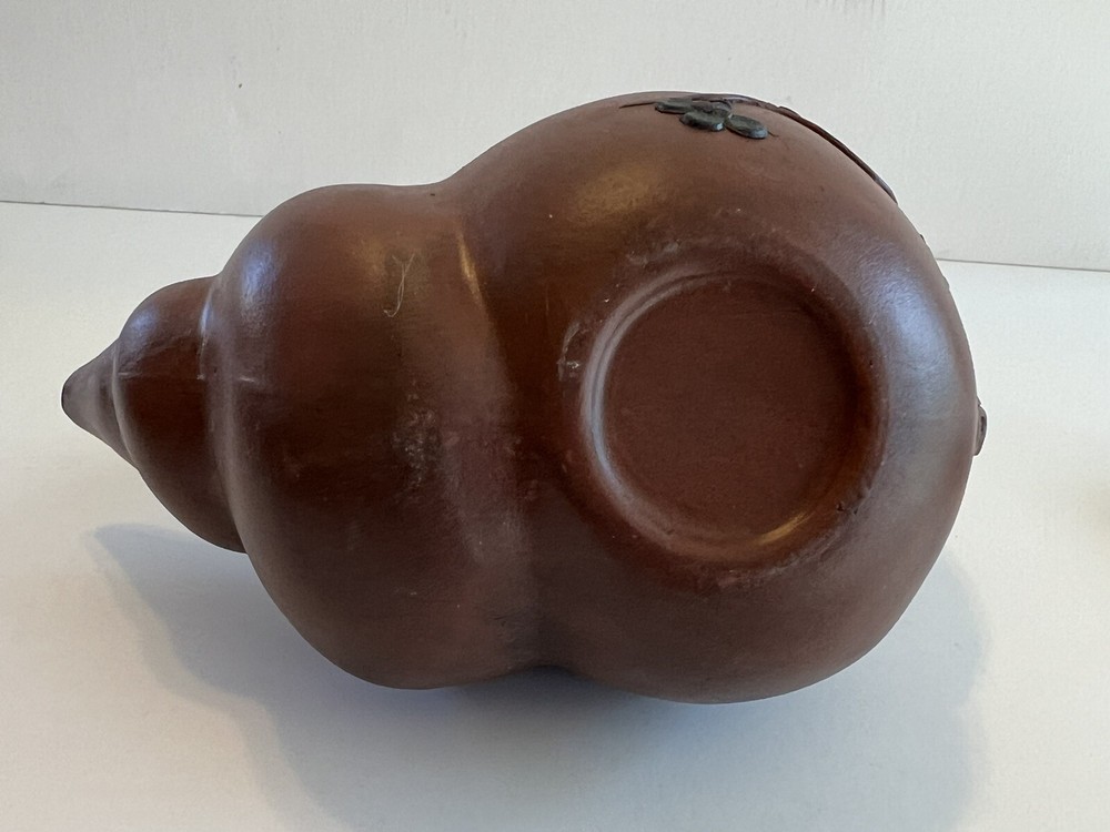 Tea Pot Clay Shell Handmade Hand Painted Clean