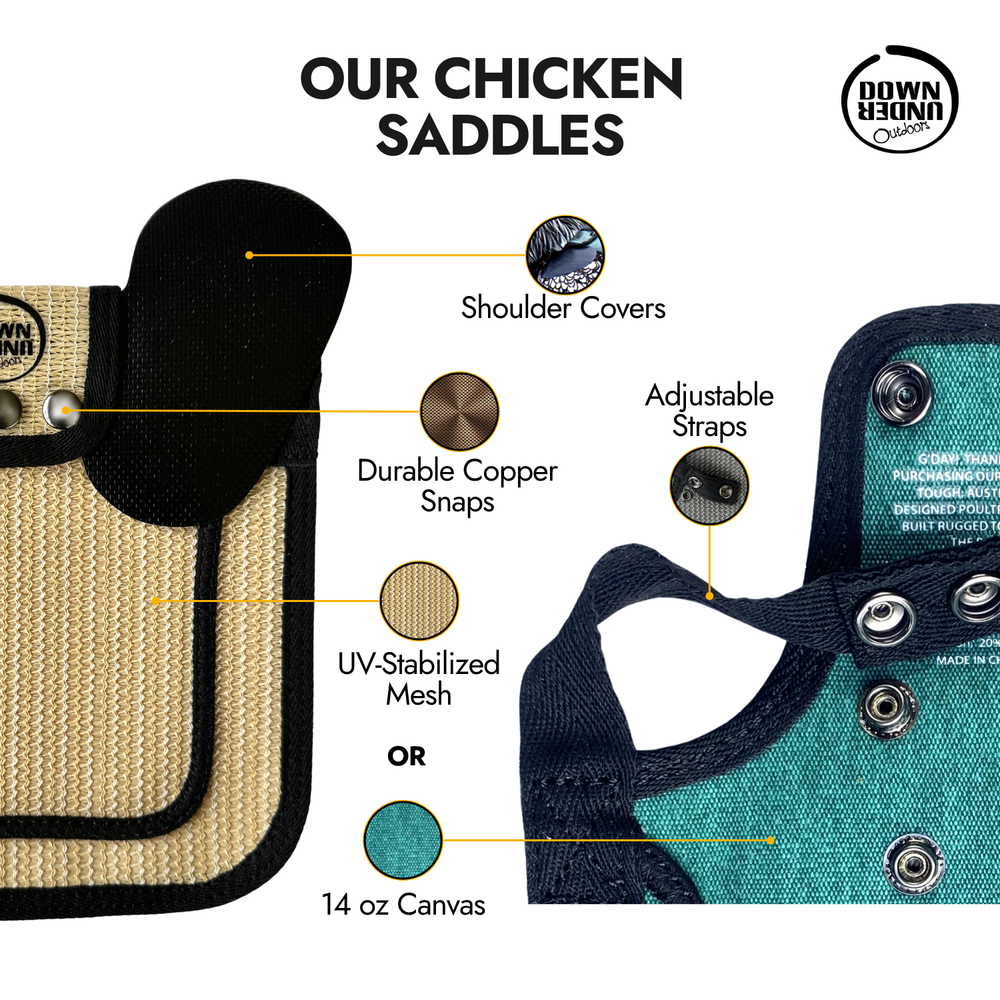 OFFICIAL DOWN UNDER OUTDOORS Medium-Large Chicken Saddle with Shoulder Covers