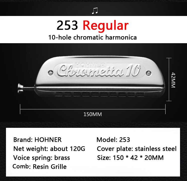 HOHNER 253 Regular 10-hole Chromatic Harmonica
