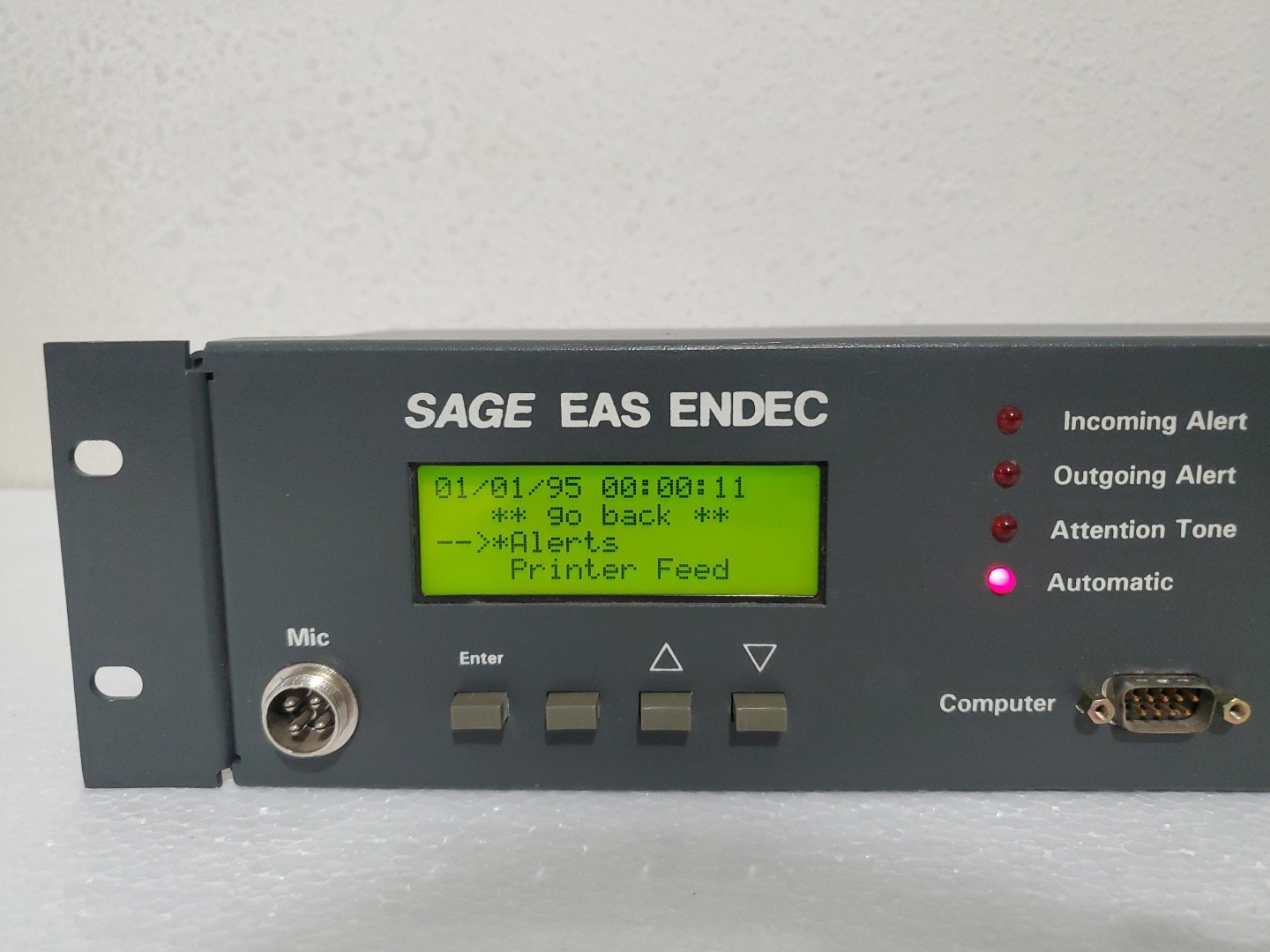 SAGE ALERTING SYSTEMS EAS ENDEC 1822 Alert System Encoder/Decoder AS IS *READ*