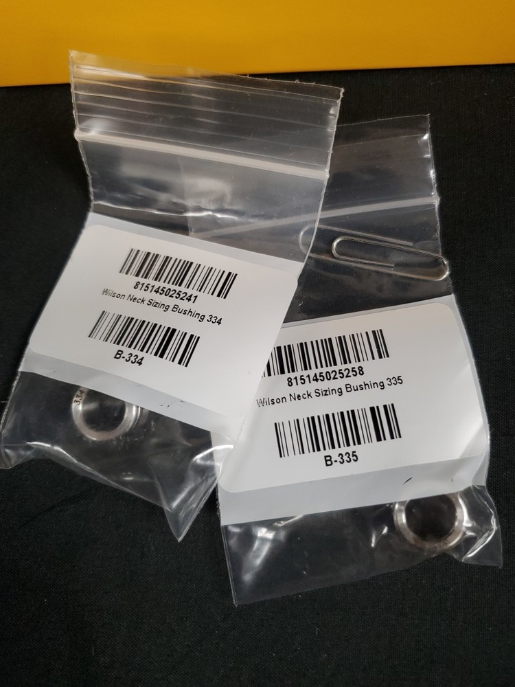 WILSON Full Length Sizing Die Interchangeable Bushing + Bushing 334 & 335 NEW
