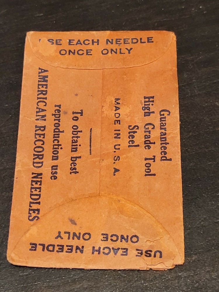 Gramophone phonograph needle packet American record empty