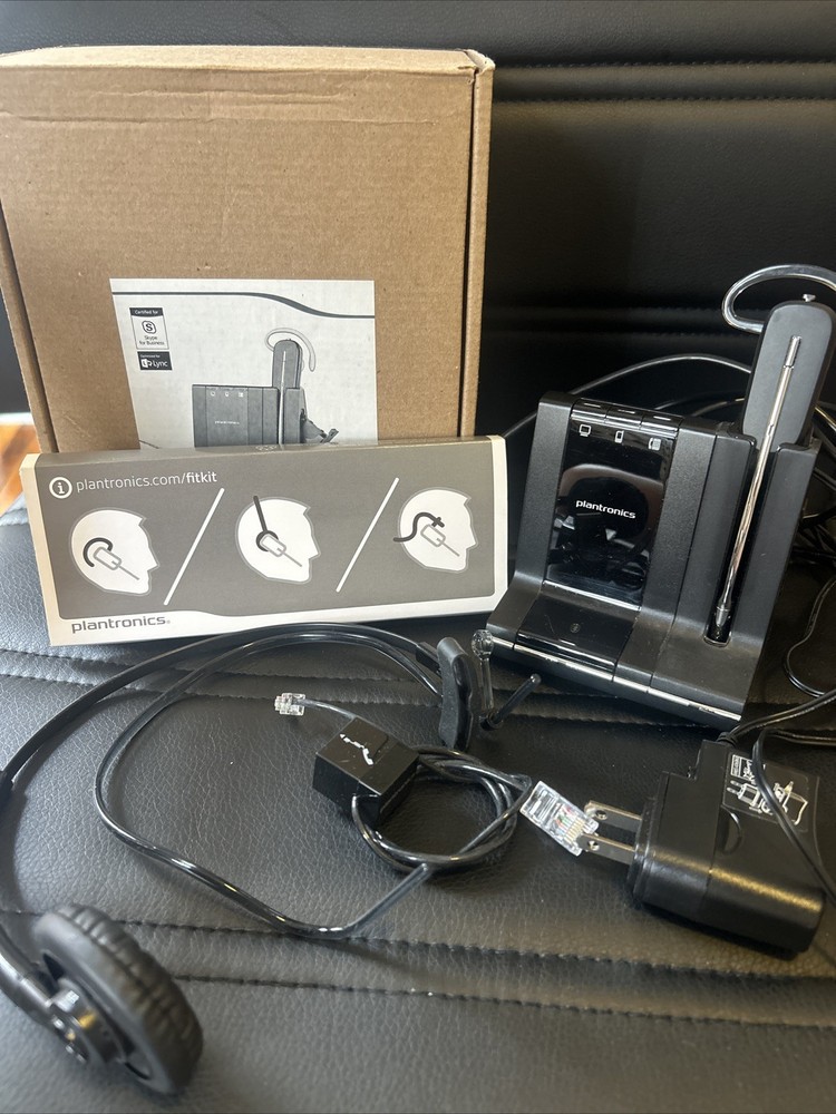 Plantronics Headset Multi Device Wireless System Savi 745 Untested Turns On