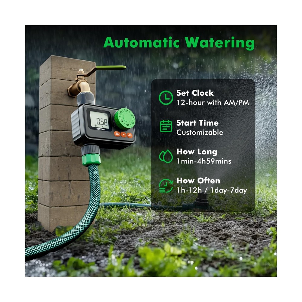 RESTMO Sprinkler Timer, Programmable Water Timer for Garden Hose, A... Fast Ship