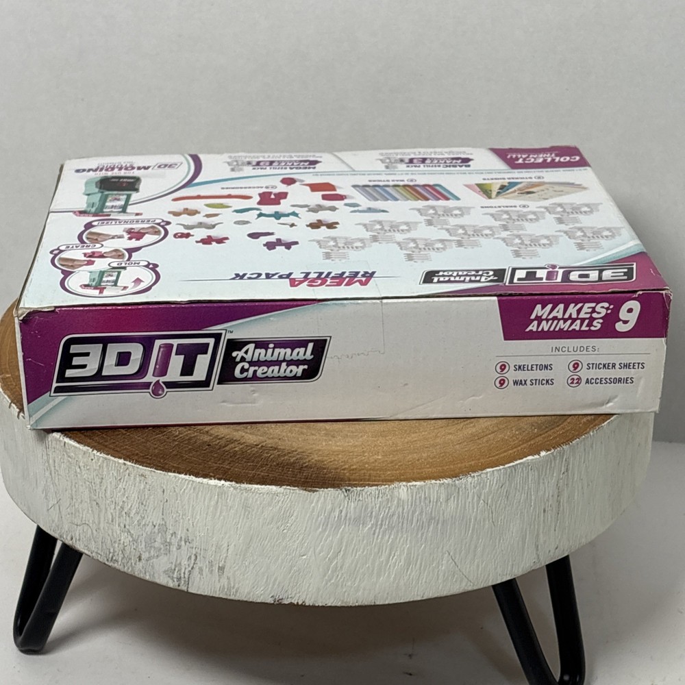 3D IT Animal Creator Molding Studio Machine Mega Refill Pack 9 Figures NIB