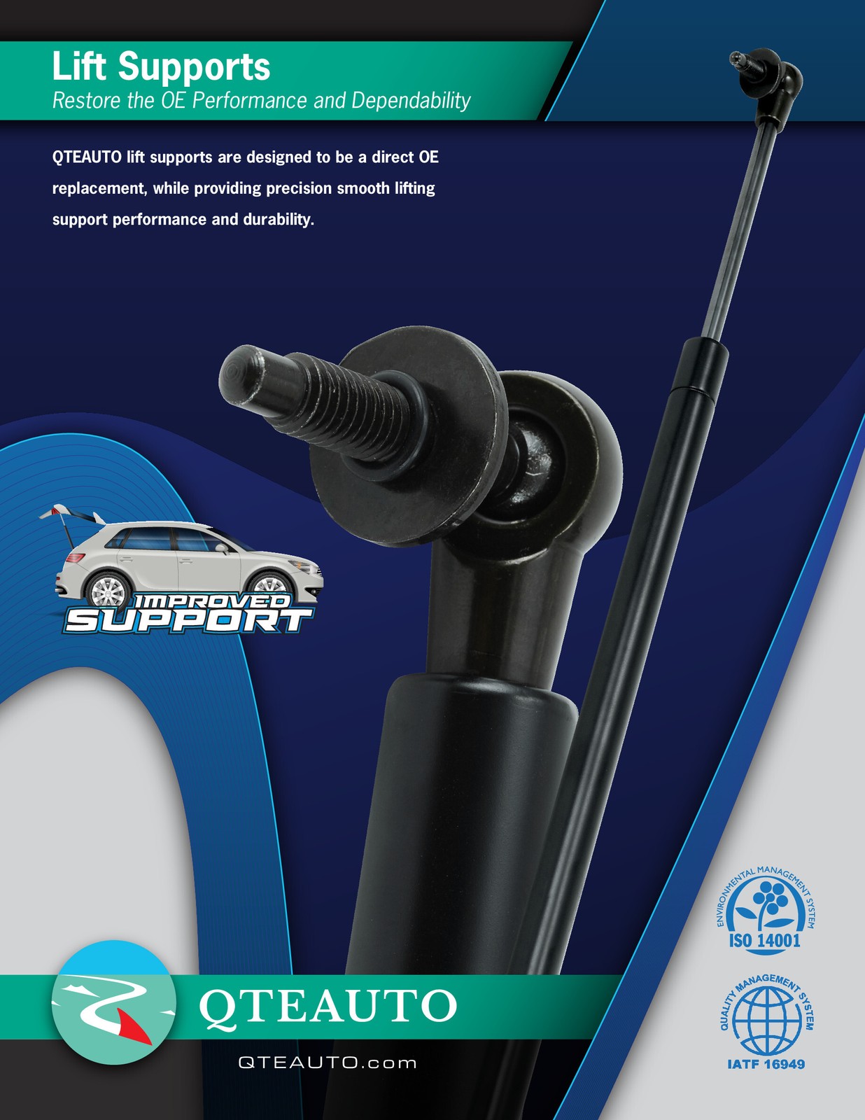 Pair of 2 Rear Power Hatch Lift Support For 2019-2023 Audi Q8