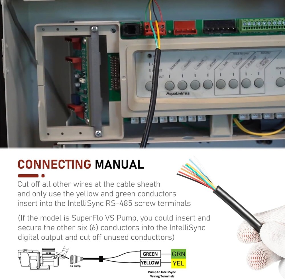 356324Z 25' Automation Cable Digital Input Communication Cable For Pentair Pump
