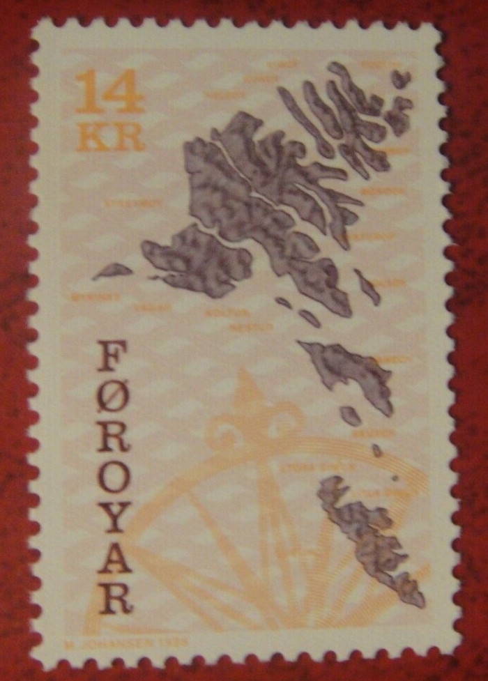 Faroe Islands 1998. Map. MUH.