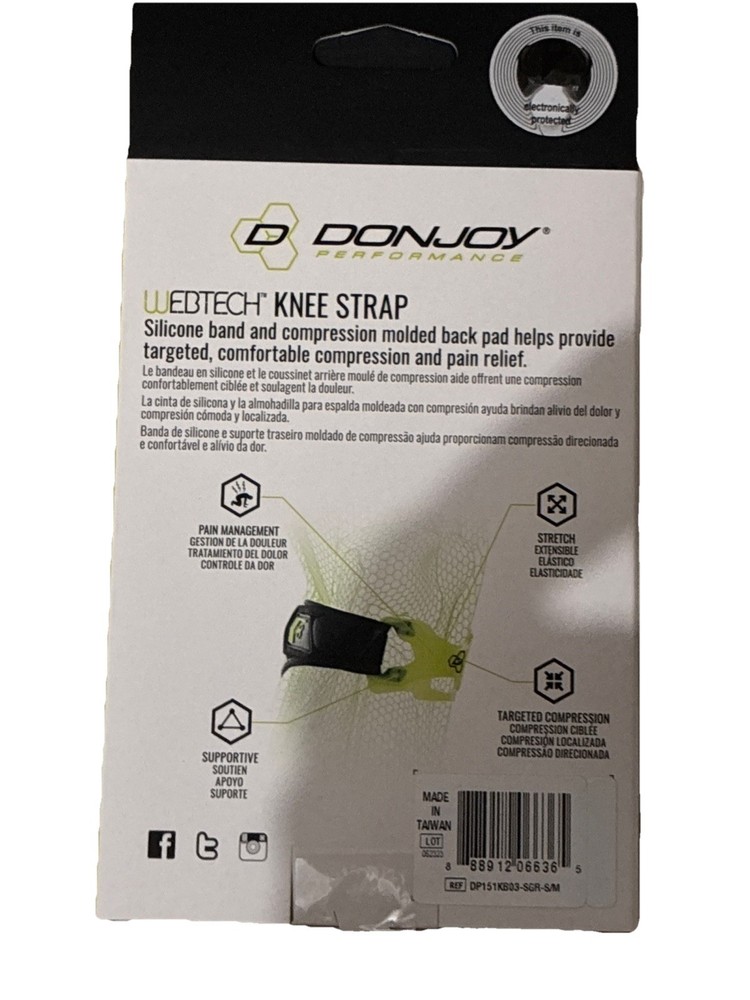 DonJoy Performance Webtech Knee Strap. Support Level: MID, Size: S/M