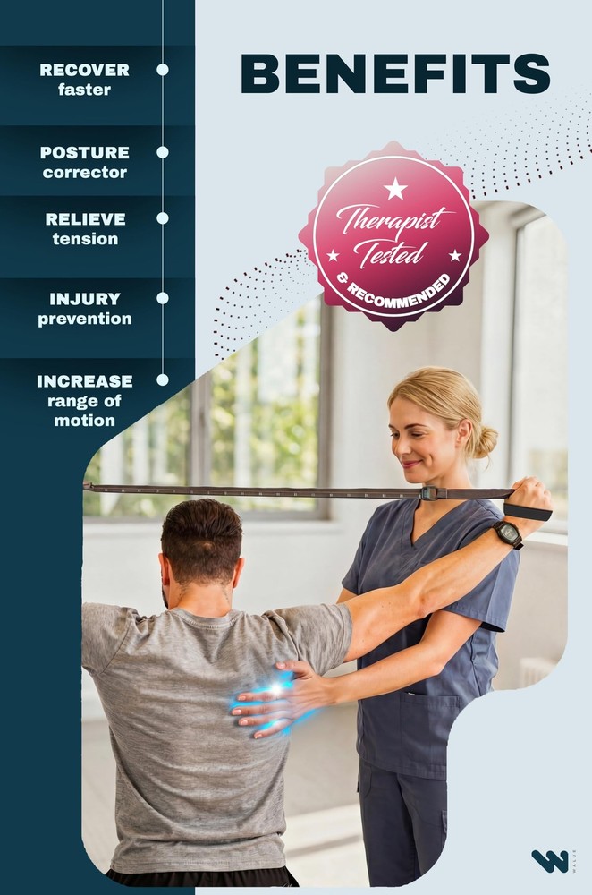 WALUE™ Posture Correction & Shoulder Exerciser – Non-Elastic Stretch Strap fo...