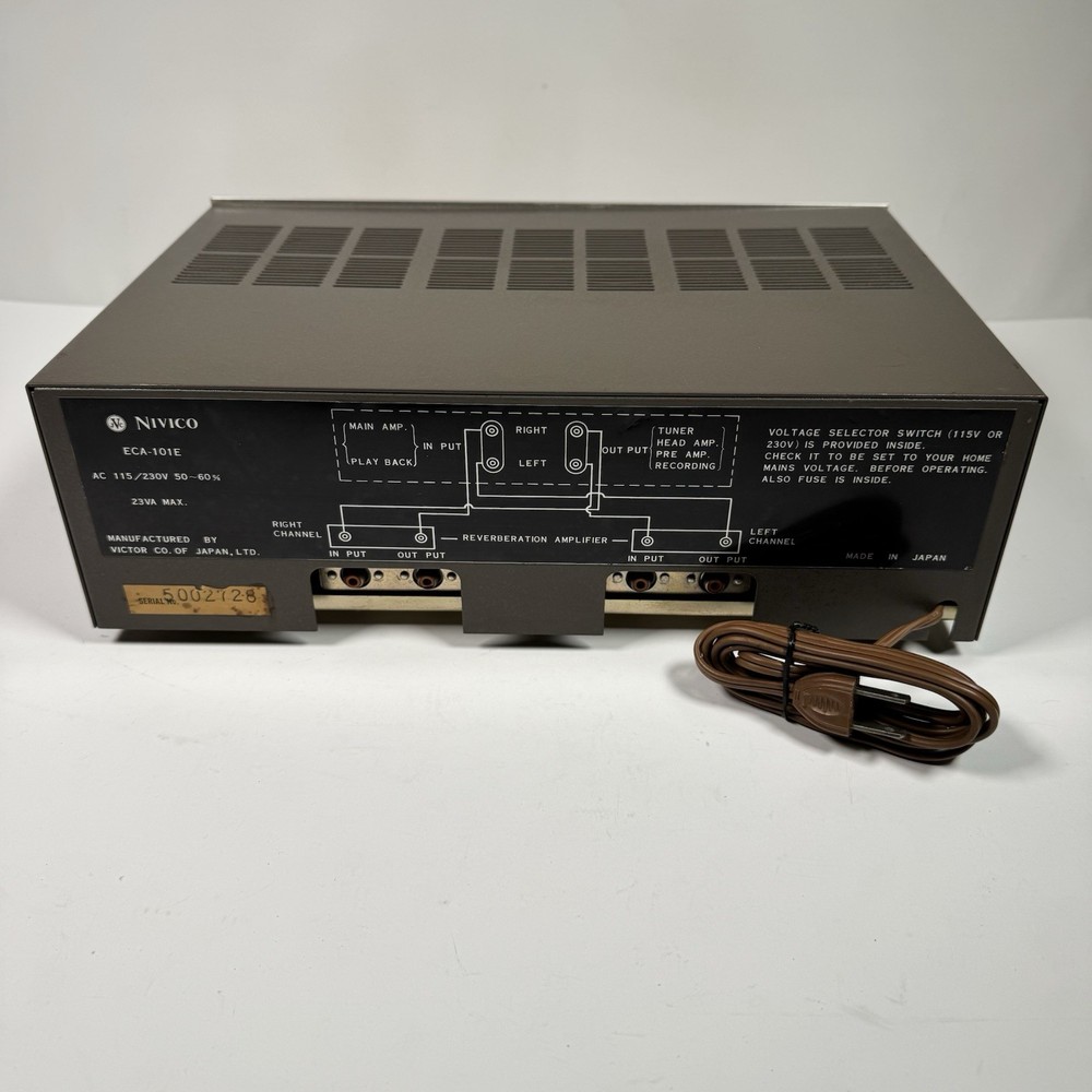 Nivico ECA-101E Reverberation Amplifier Powers On As Is Untested