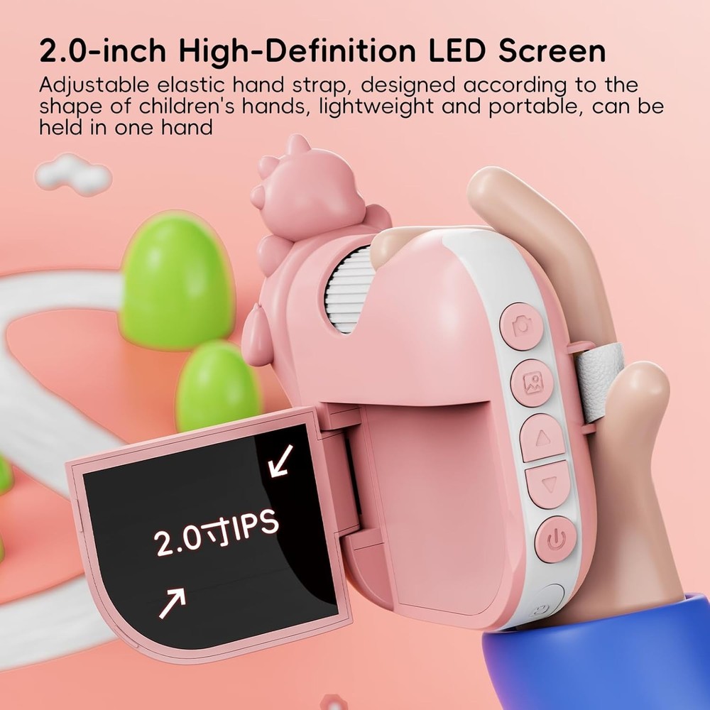 Kid-Friendly Digital Microscope - Adjustable Light, Photo Storage, Birthday Gift
