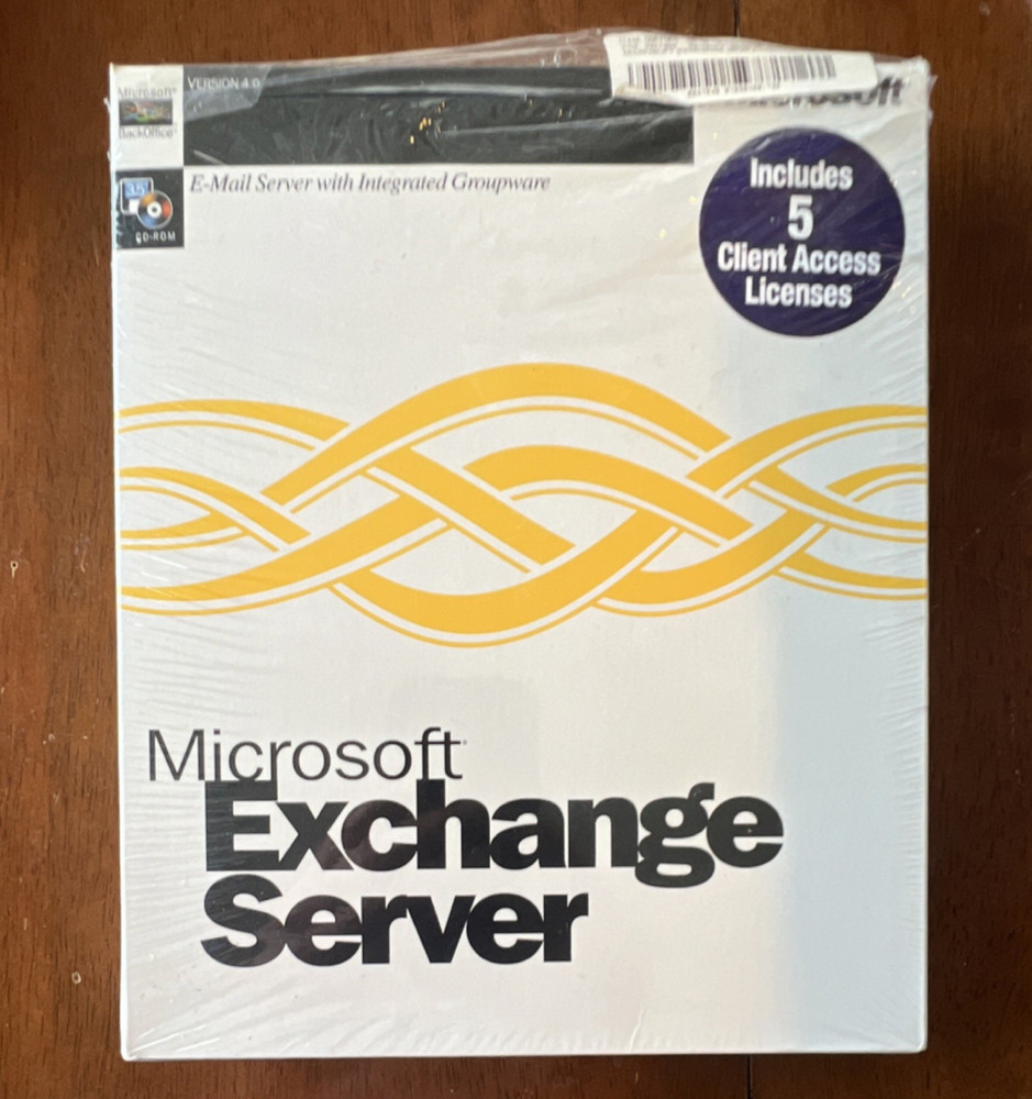 Microsoft Exchange Server 4.0 CD-ROM Standard License 5 CAL Windows NT Mac