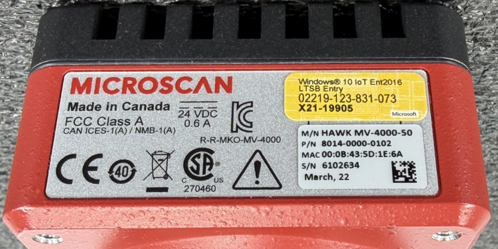 OMRON-MICROSCAN 8014-0000-0102 HAWK MV-4000 Smart Camera