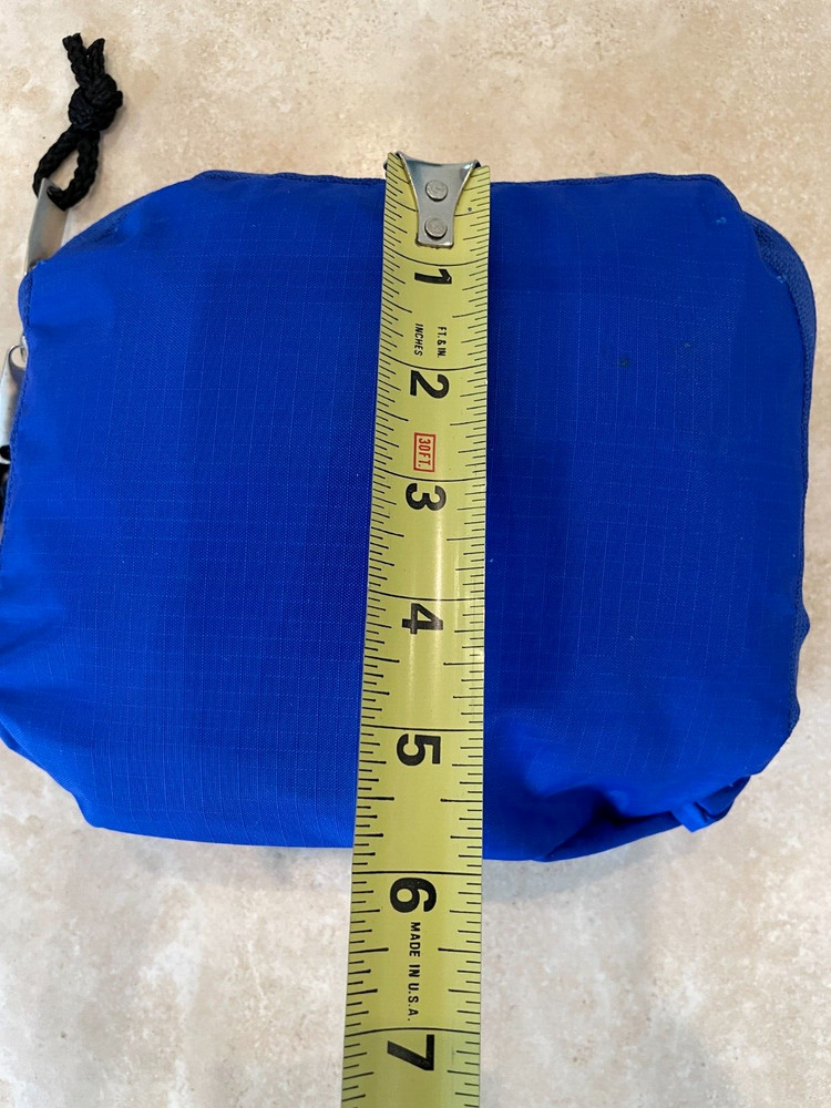 Blue Foldable Convertible Backpack/Pouch in One