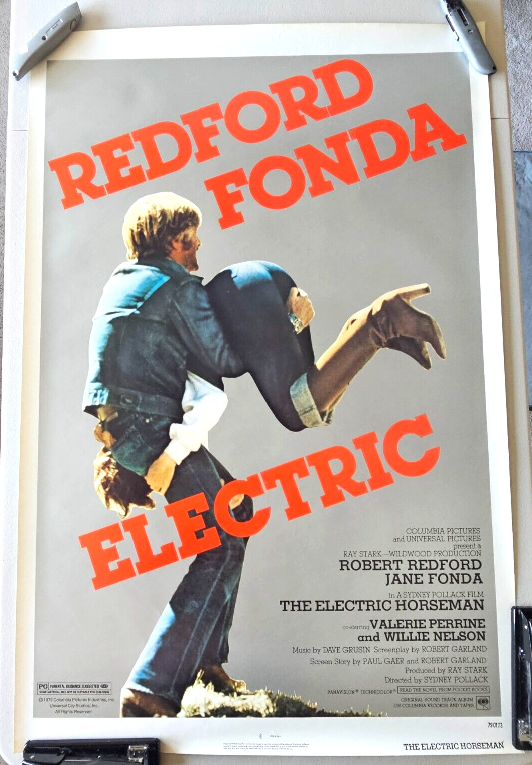 ELECTRIC HORSEMAN ORIGINAL ROLLED 27X41 MOVIE POSTER ROBERT REDFORD JANE FONDA