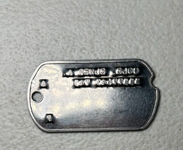 Vintage World War II WWII Aluminum Dog Tag