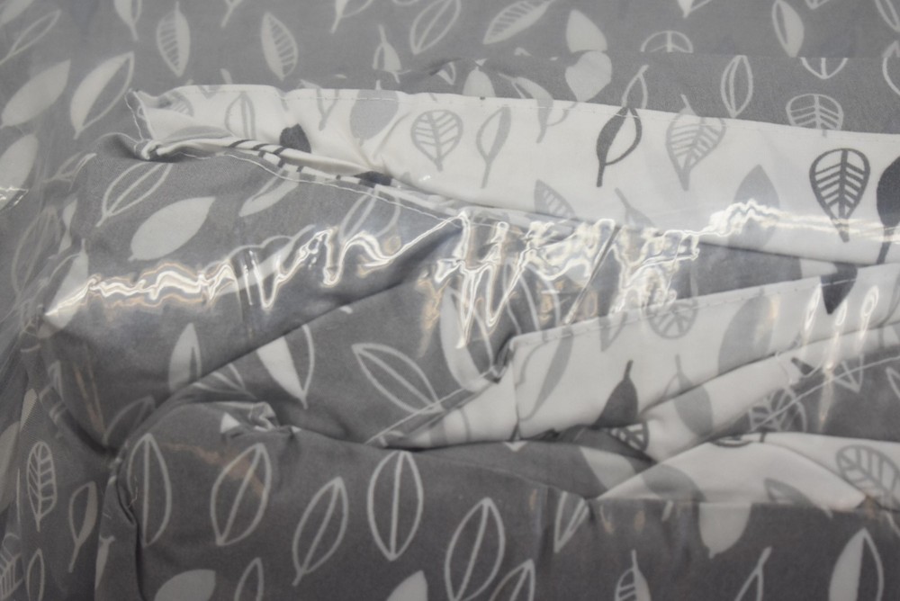 Southshore Fine Linens Comforter King Grey White Leaf Pattern Bedding Polyester
