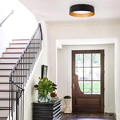 Flush Mount Ceiling Light,12.5 inch LED Ceiling 12.5 Inch-1 Pack Matte Black