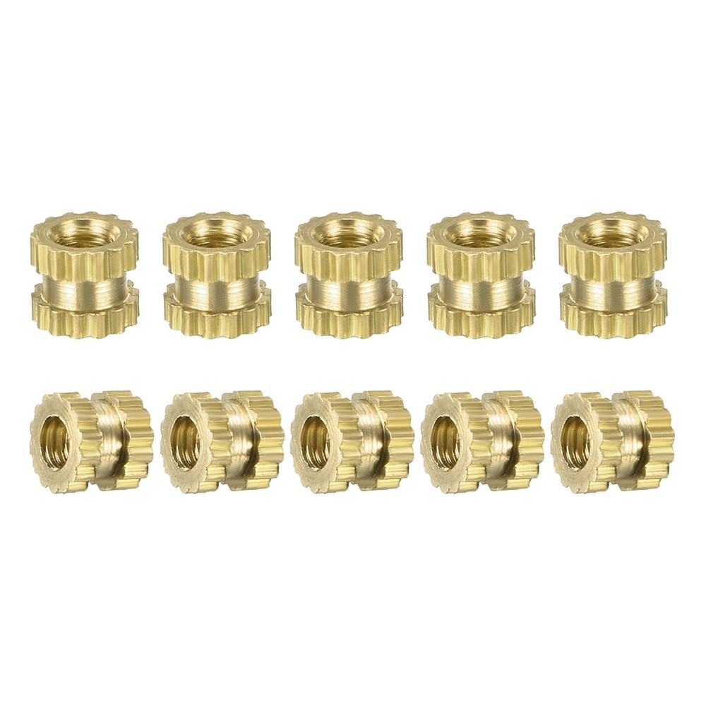 M2x3x3.2mm(IDxLxOD) Knurled Insert Nuts - 200 Pack - Good for Plastic Shells