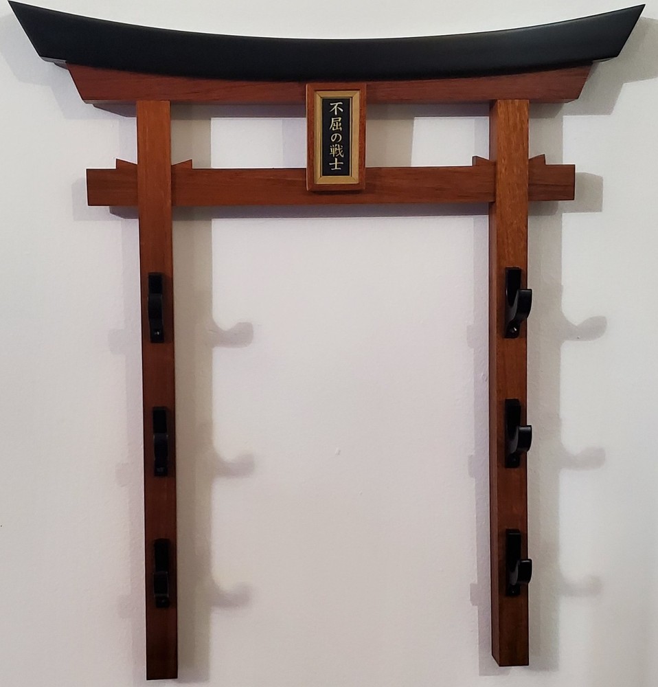 Tori Gate Samurai Sword Wall Mount Stand