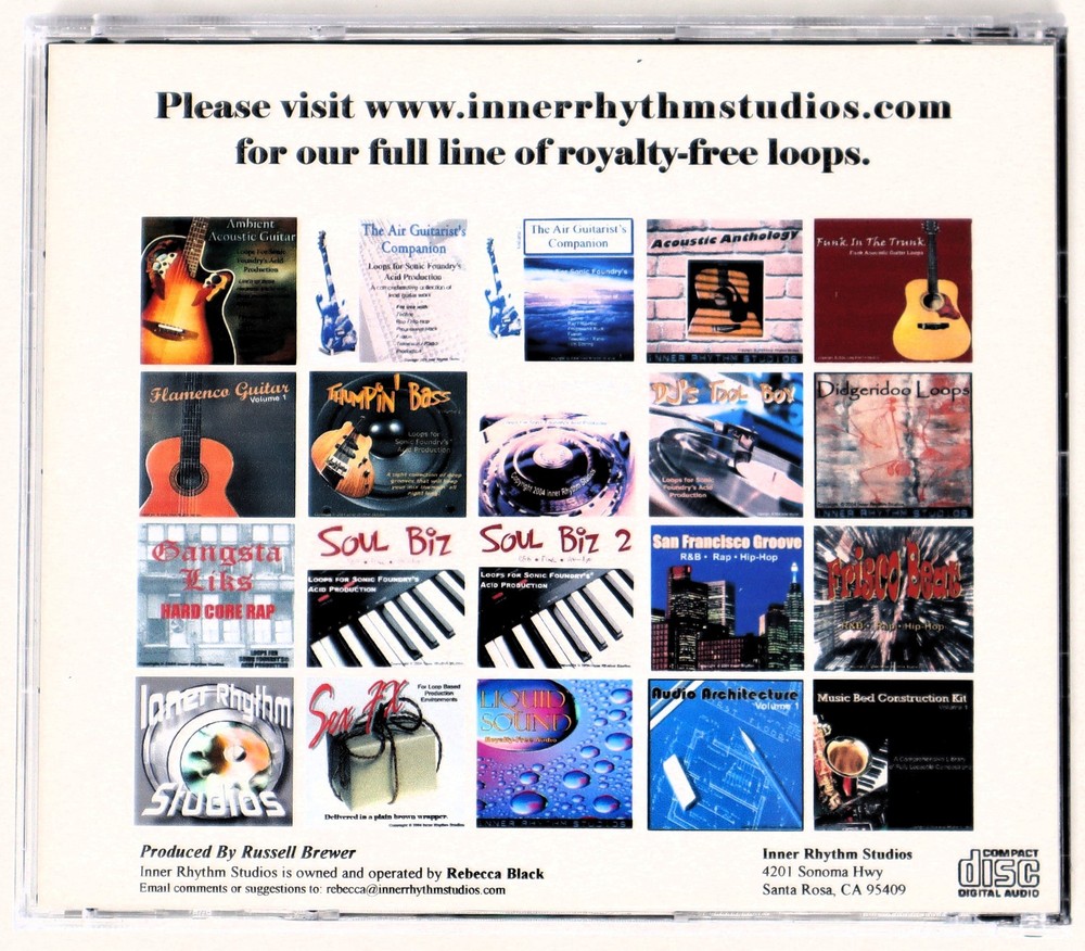 Inner Rhythm Studios Ambient Acoustic Sample Library/Sound Library/Sampling CD