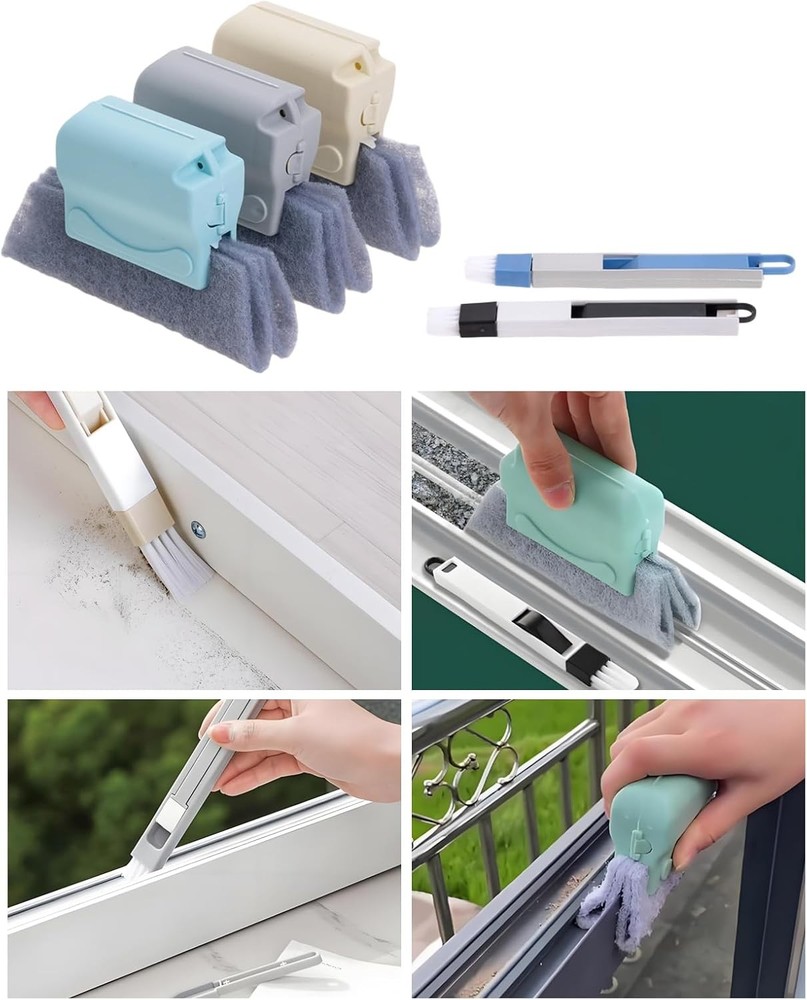 Magic Window Track Cleaning Tools Set, Window Sill Track Cleaner Tools, Clean Sc