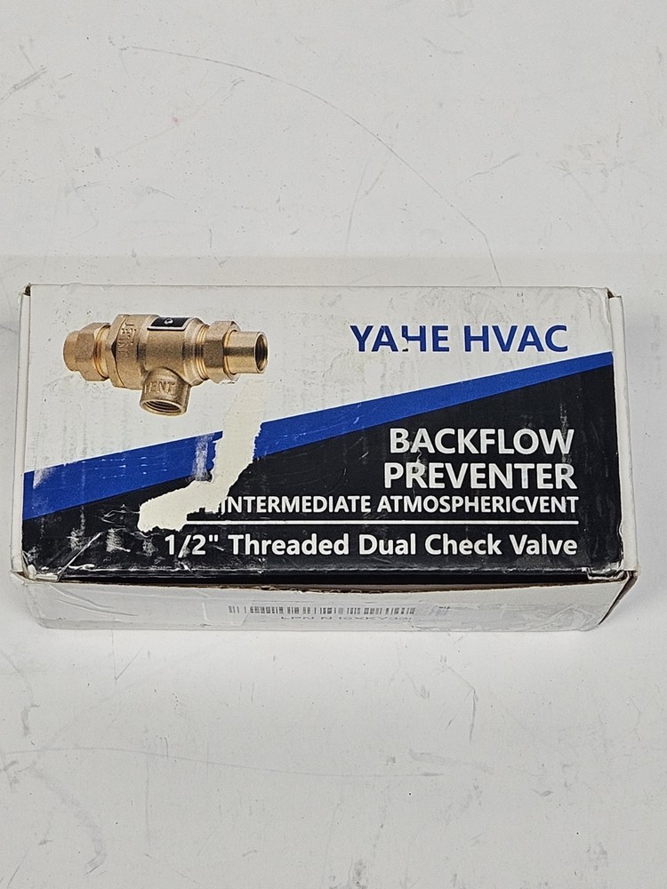 YAHE HVAC 1/2" Threaded Dual Check Valve Backflow Preventer