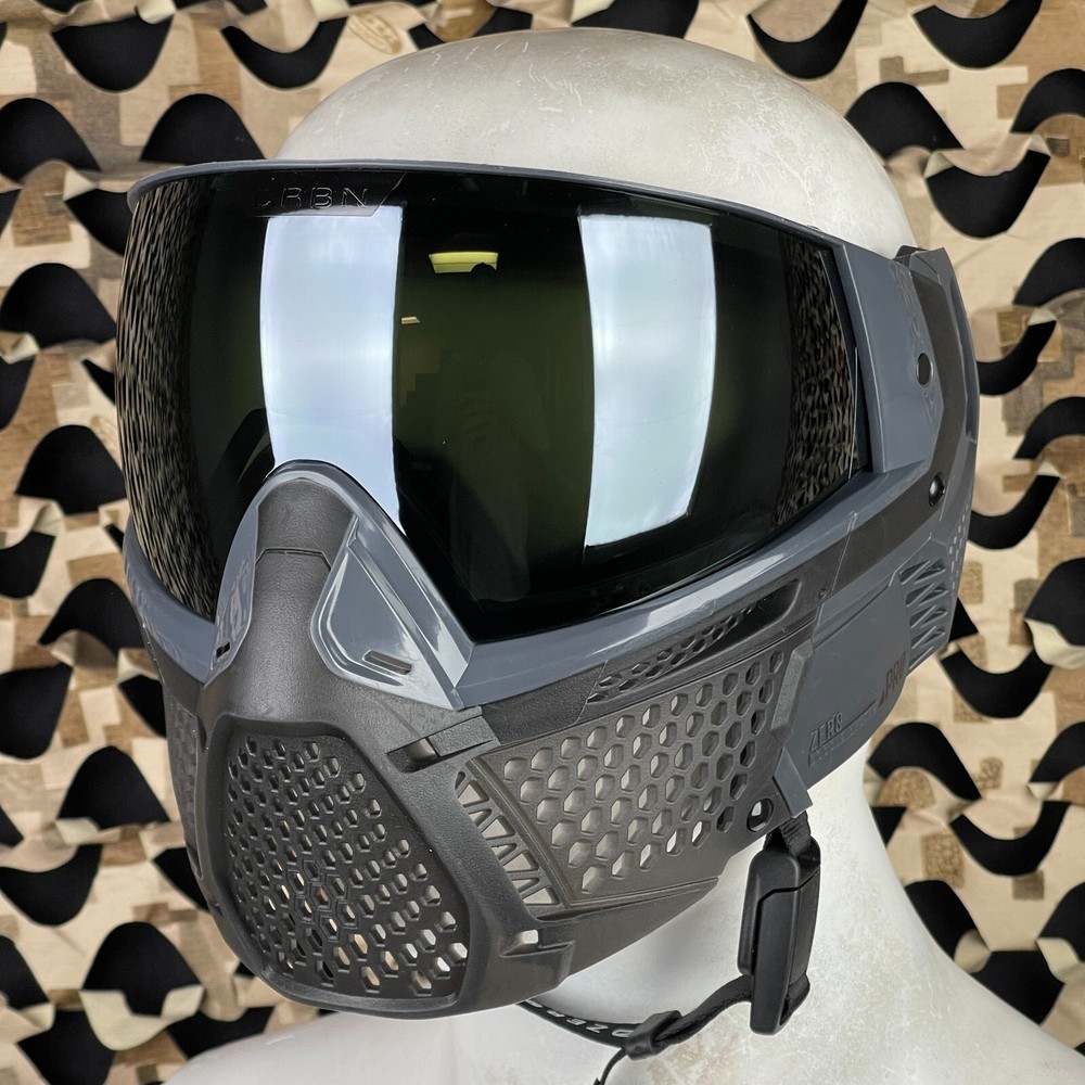 Carbon CRBN Zero Pro Paintball Mask (Less Coverage) - Graphite - Silver Mirror