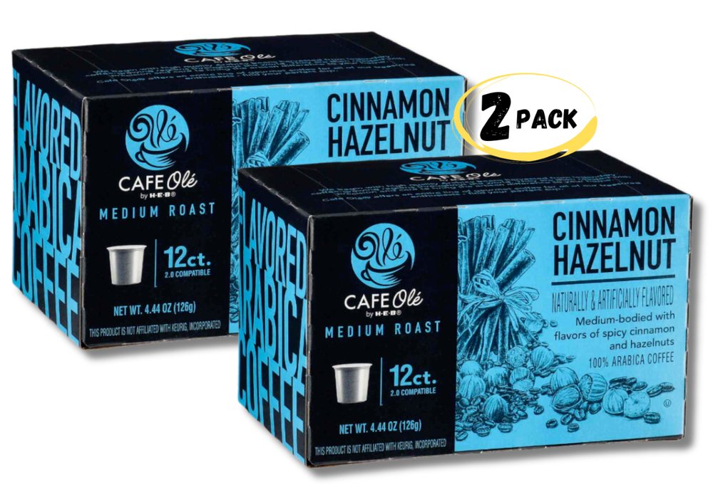 CAFE Olé by H‑E‑B Medium Roast Cinnamon Hazelnut Coffee Single Serve Cup 24CT