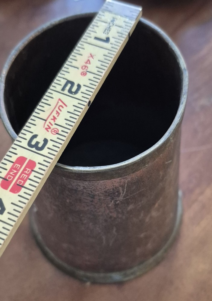Vintage Primitive Looking Stein Copper And Brass