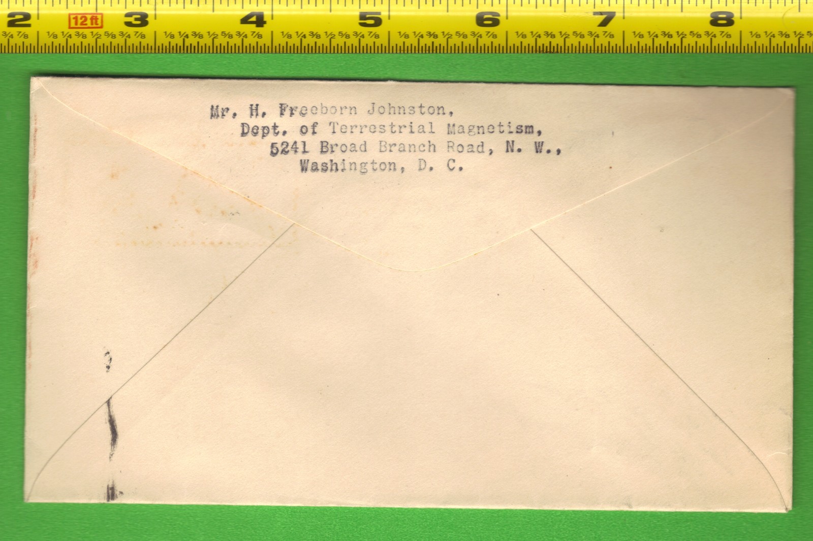 1934 Airmail Cover Sc# C17 8c Stamp H. Freeborn Johnston / Col. Breckinridge (32