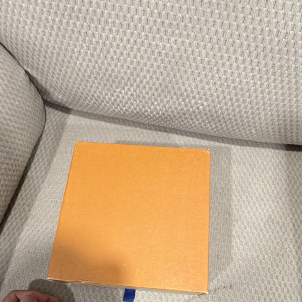 Louis Vuitton Orange Cardboard Gift Box Rectangle with Blue Pull Tab