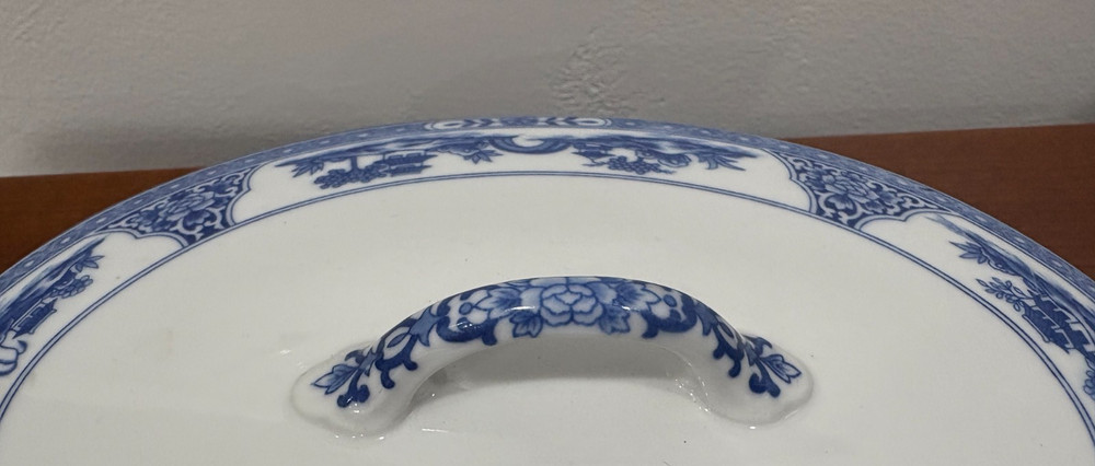Royal Sometuke Nippon Oval Platter Blue Willow Pattern covered Serving Dish