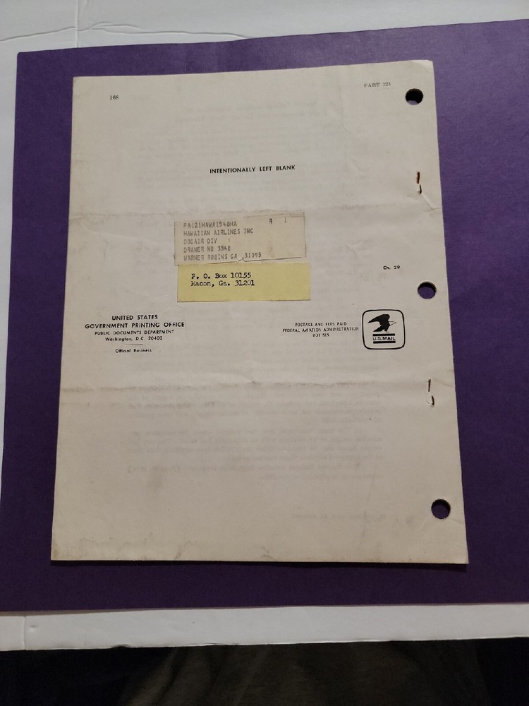 1978 FAA REGULATIONS