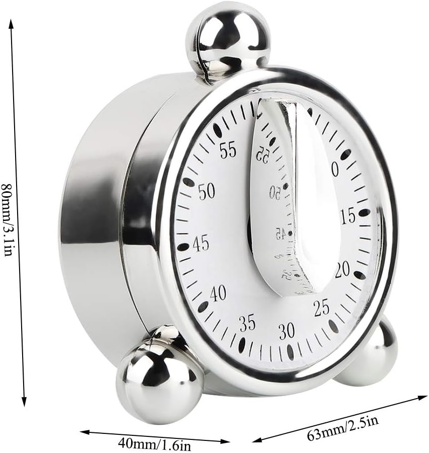 Manual Kitchen Timer, 60 Minutes Kitchen Timer Reminder Visual Countdown