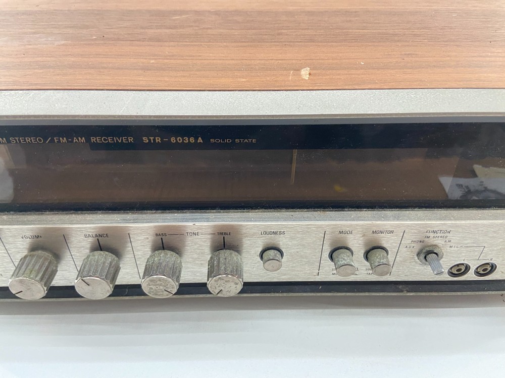 SONY MODEL STR-6036A STEREO AM/FM SOLID STATE RECEIVER ~ Tested/Works!
