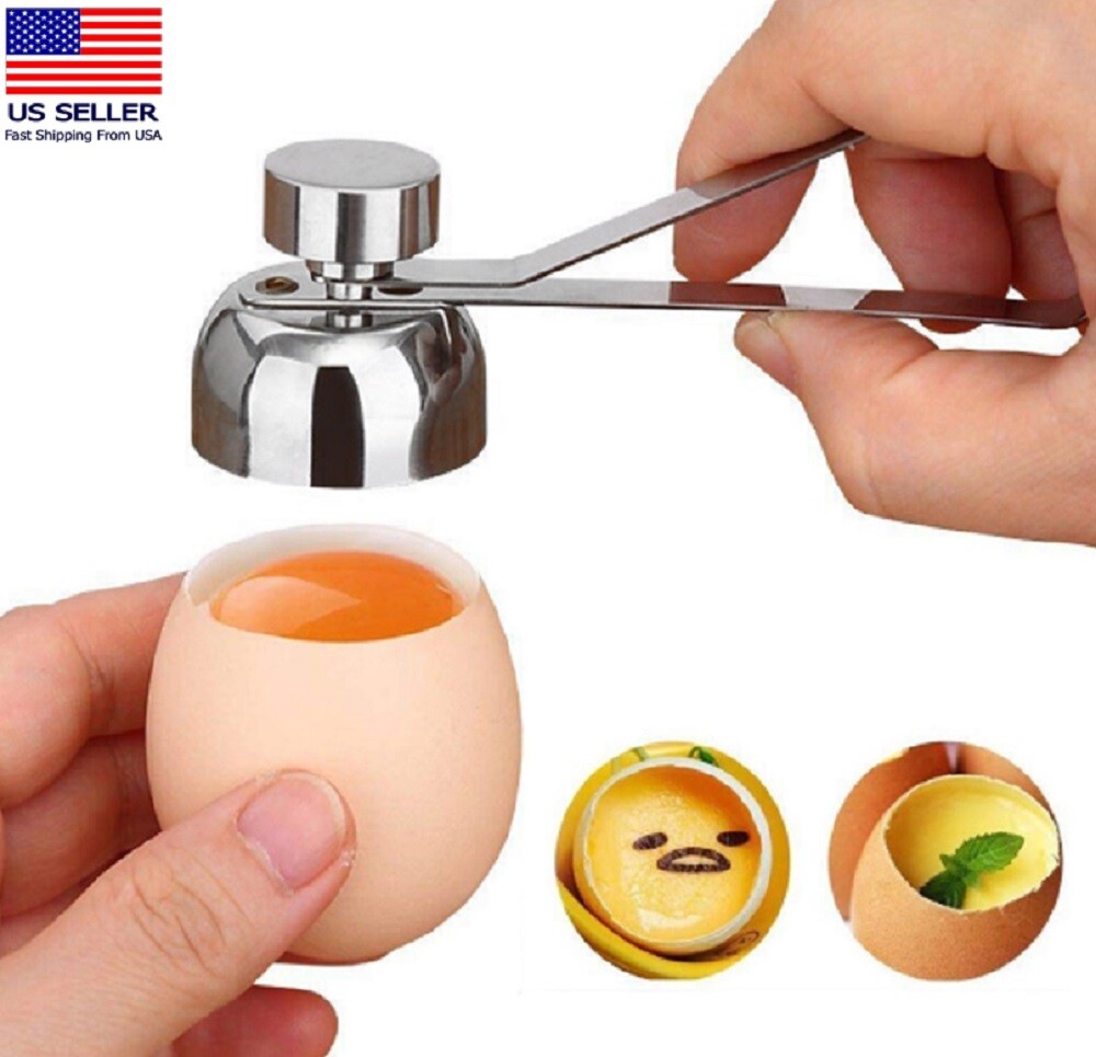 Stainless Steel Egg Topper Shell Cutter Cracker Tool Soft Hard Boiled Eggs