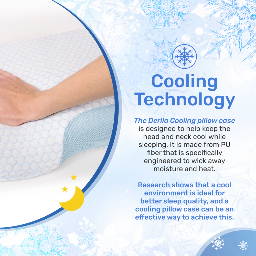 ~ Derila® ~ King Size Cooling Pillowcase. Optimal Temperature Control