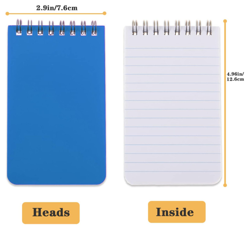 6 pack Pocket Notebook Small Notepad Pocket Notepad Small Spiral Notebooks 3X5''