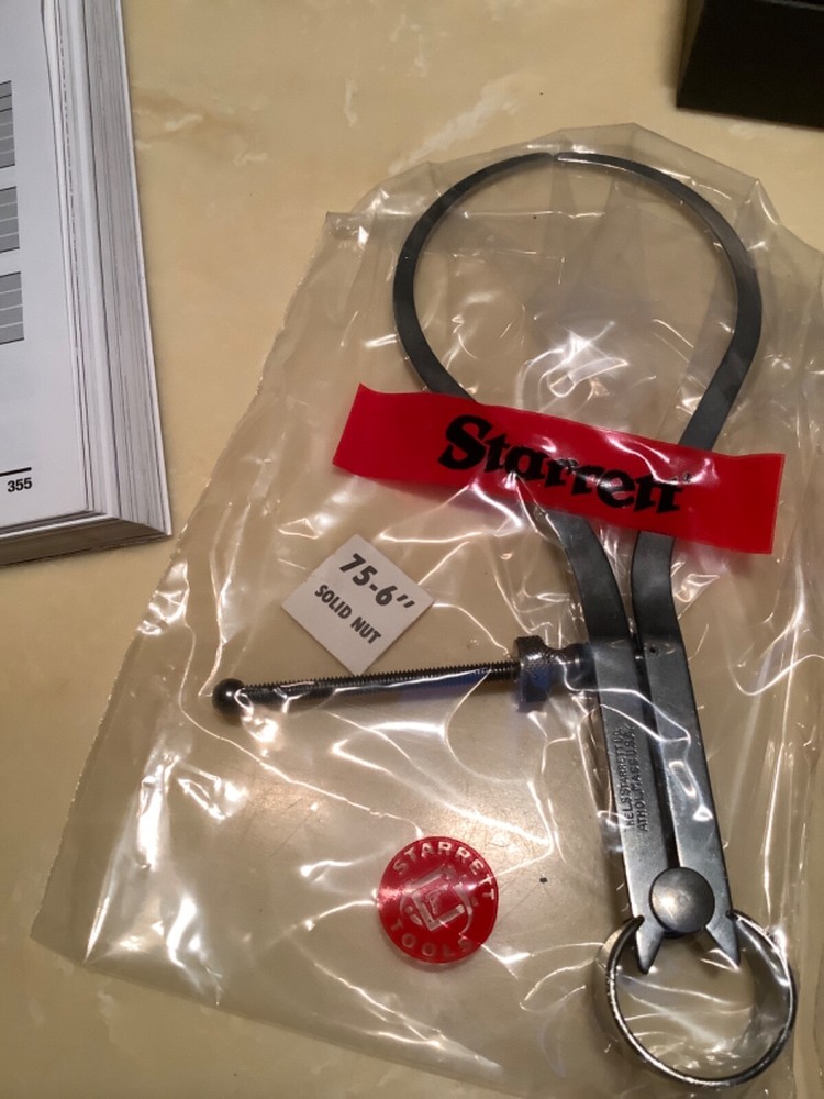 Starrett 75A-6 Fay Spring Type Outside Caliper, Solid Nut 6" EDP # 50355