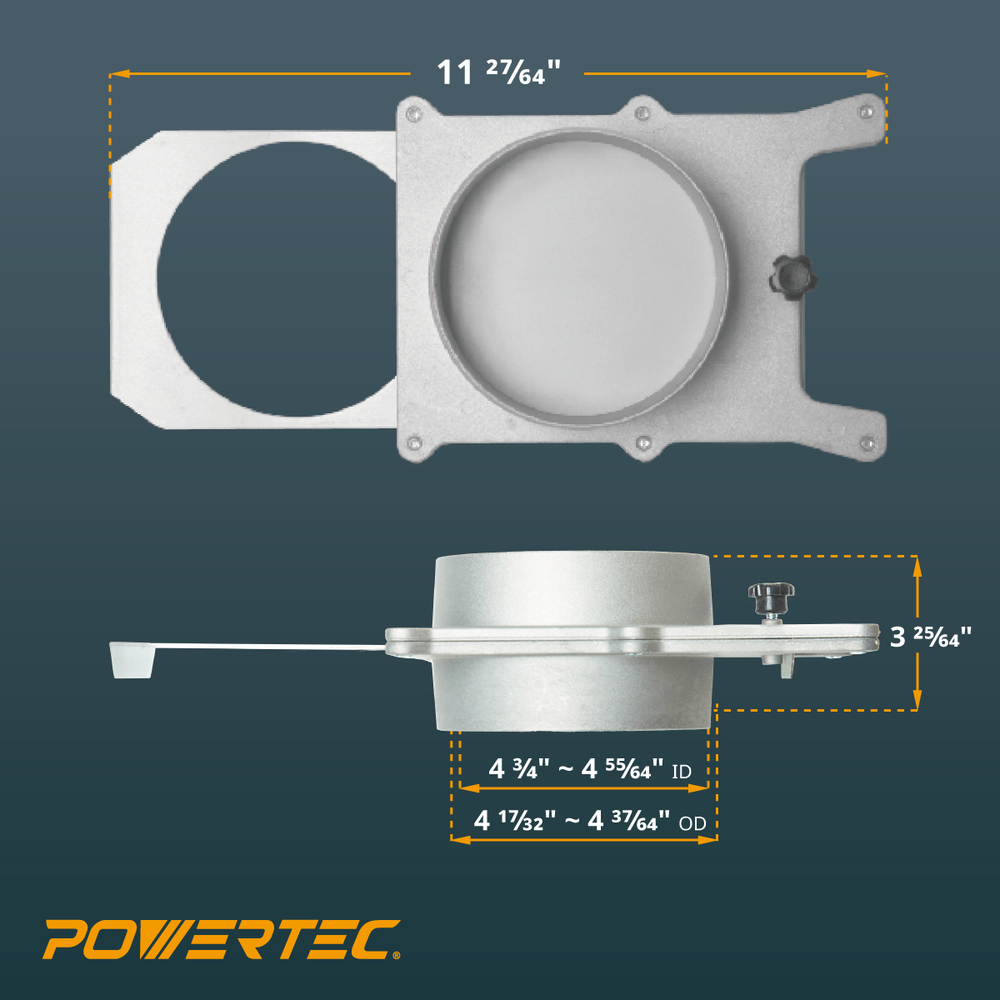 POWERTEC Aluminum Blast Gate 5" (70166)