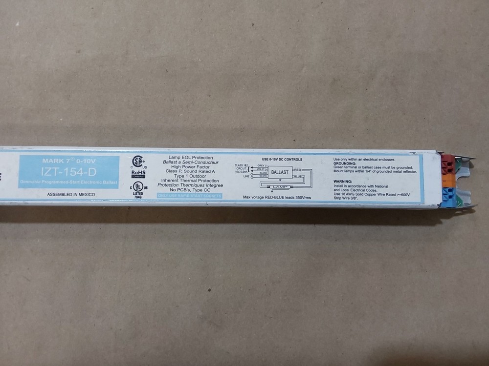Philips Advance Mark 7 IZT-154-D Dimmable Programmed Start Ballast