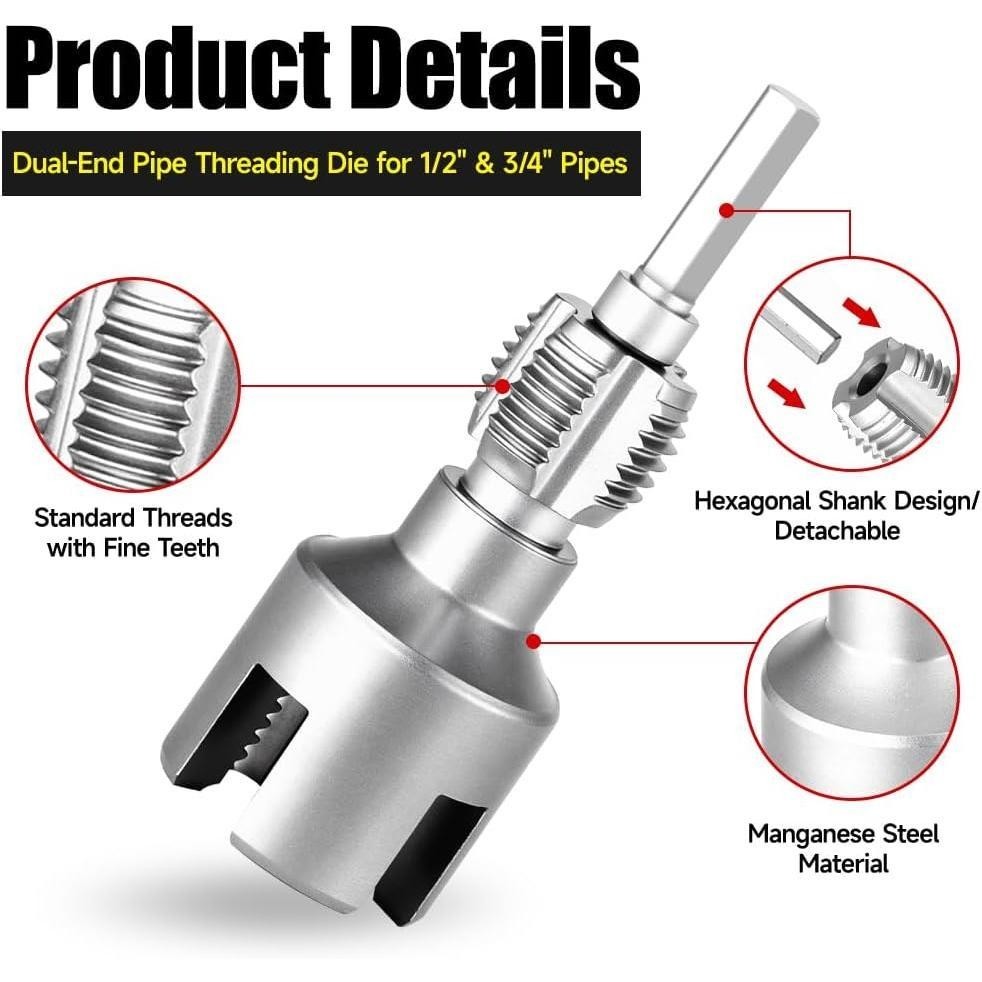 Pipe Threading Tool for Internal & External Threads Dual for PPR/PVC/MPP Pipes