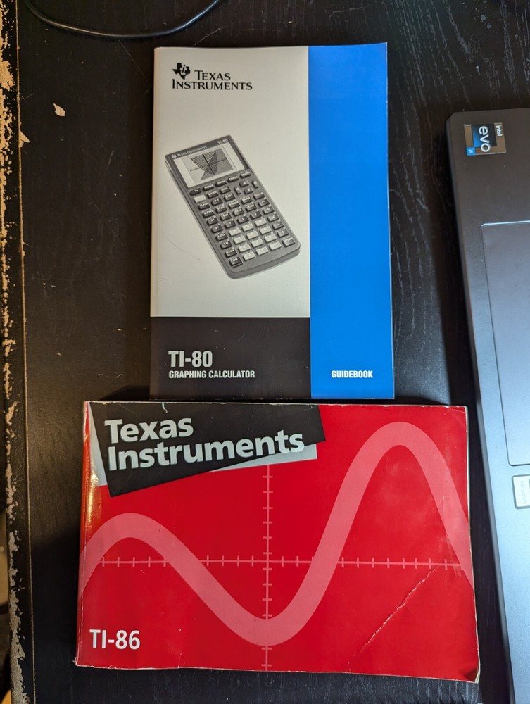 Texas Instruments TI-86 TI-80 Graphing Calculator Guidebooks User Guide