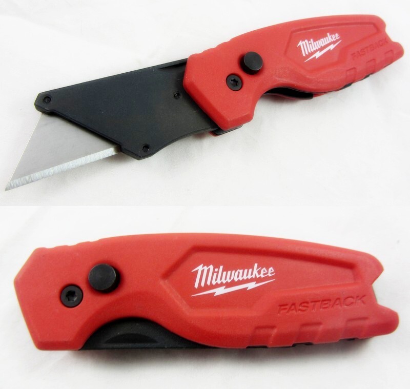 Milwaukee 3 Pack 48-22-1500PA FASTBACK Push Button Compact Folding Utility Knife