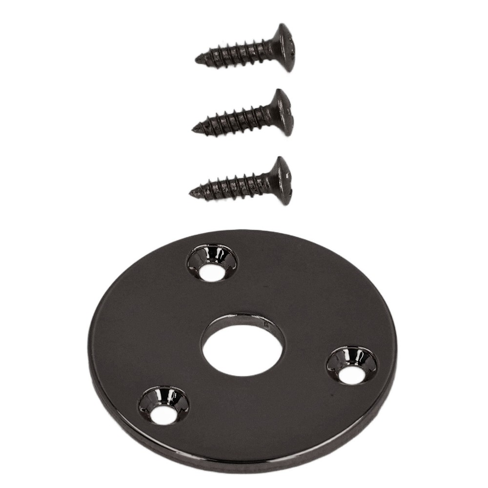 Guitar Jack Socket Plate Round Metal Input Output Cover Replacement Hardware For